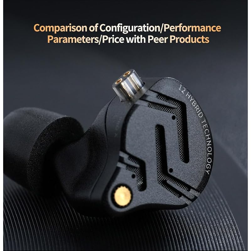 KZ ZS12 Pro X Earphones High-end 5BA+1DD Hybrid Earphones Wired Canal Type Ear Monitor Ear Hook High Sound Insulation HIFI Sound Quality All Metal