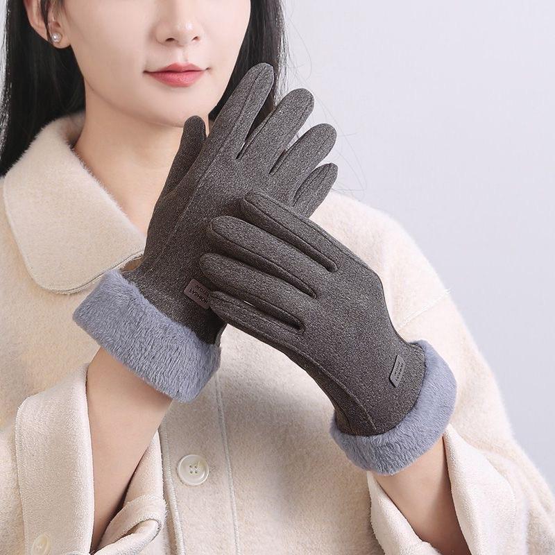 Осенне-зимние уличные велосипедные перчатки Ветрозащитные Морозостойкие Теплые Сенсорные Пятипалые Перчатки для Вождения и Велоспорта