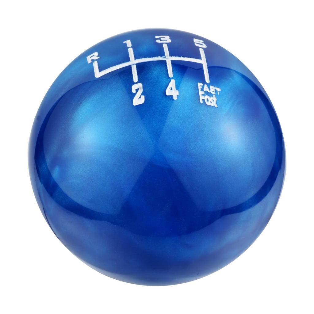 Abfer Car Shift Billiard Ball Shifter Stick with Steering Wheel Fits Most Cars and Blue 6-Speed Knob, Head, Automated/Manual Trucks,