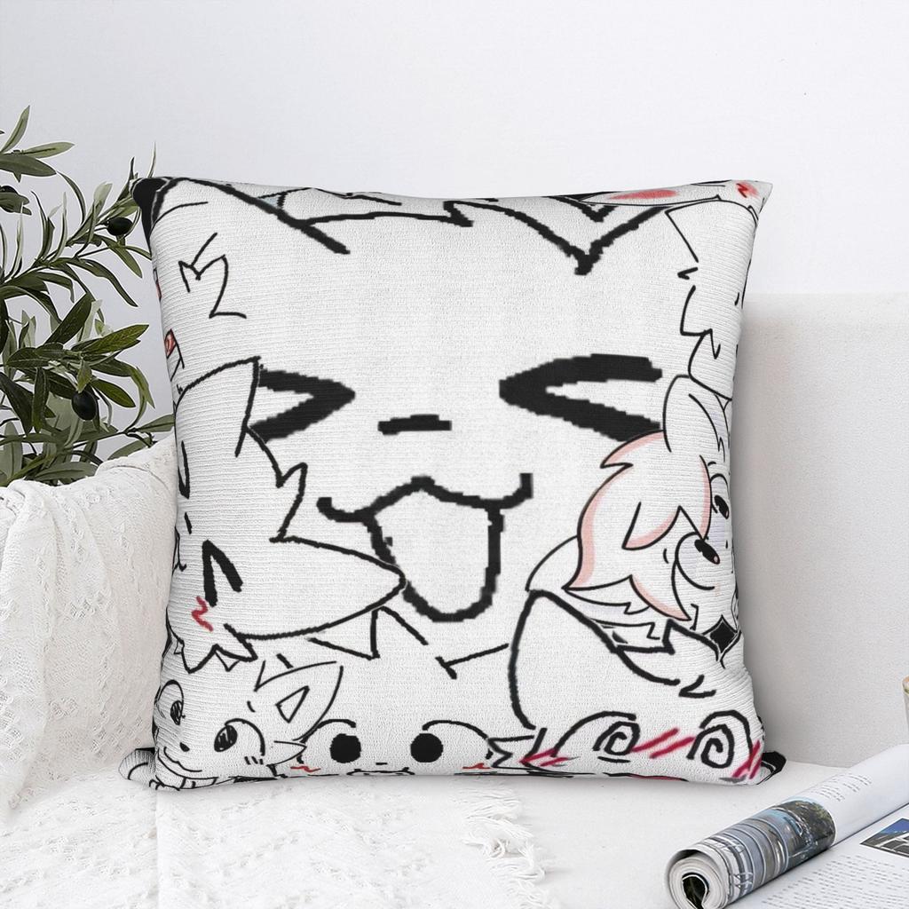 Квадратная наволочка Boykisser Чехол для подушки-кошки Наволочка с молнией на заказ Декоративная наволочка для автомобиля 18"