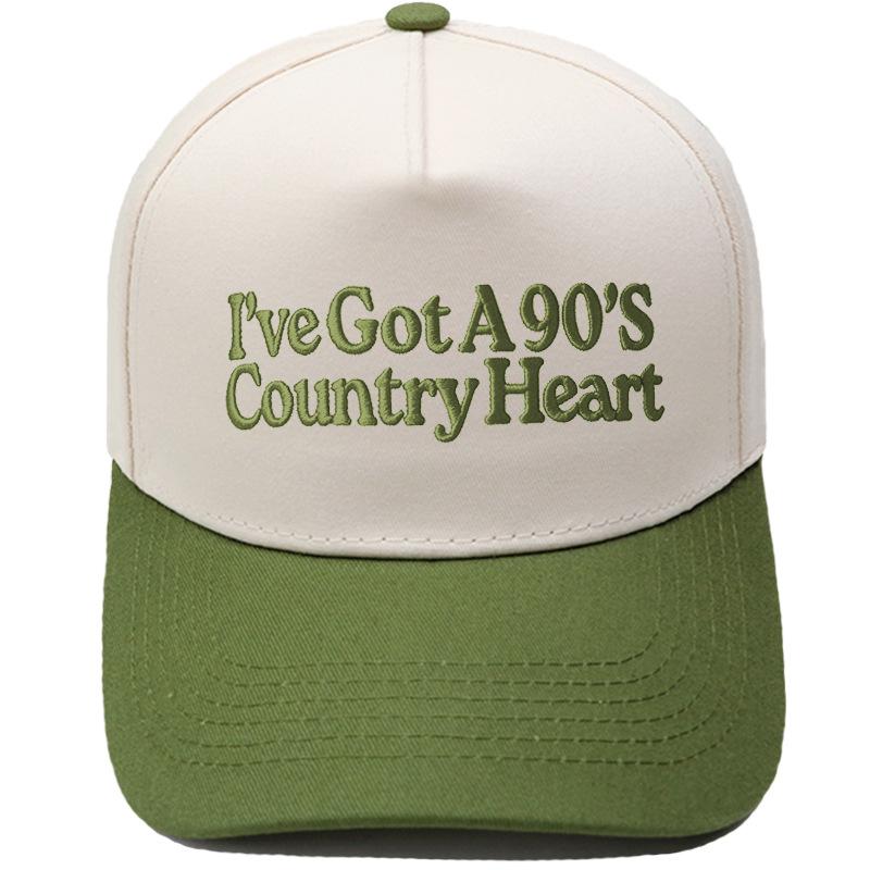 I've Got A'S Country Heart Truck Driver Hat Embroidery Color Matching Baseball Hat Men's and Women's
