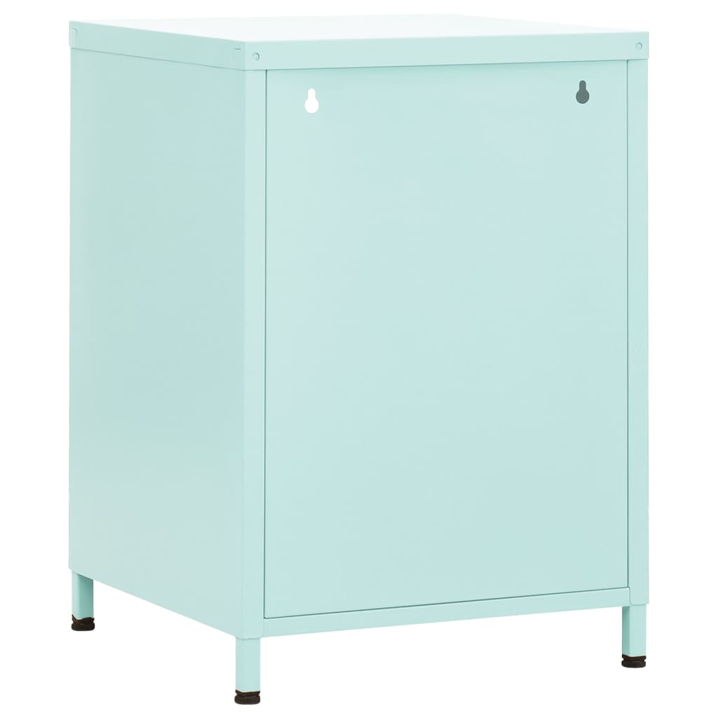 Nightstands 2 pcs Mint Green 35 x 35 x 51 cm Steel
