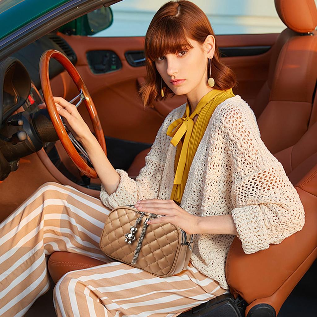 Женская сумка NICOLE & DORIS, Стильная, Маленькая, Элегантная, Сумка через плечо 2-в-1, Искусственная кожа PU, Водонепроницаемая, С отделениями, Идеально подходит для поездок на работу, Путешествий, Свиданий,