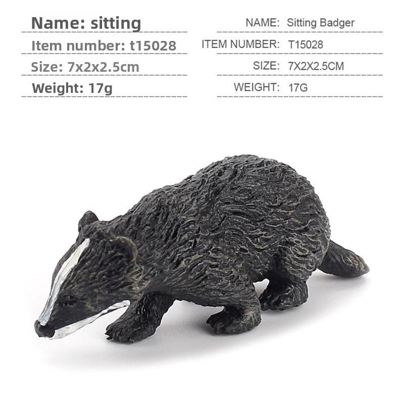 Pvc Miniature Animal Deer Badger Models Set For Childrens Education And Nature Enthusiasts