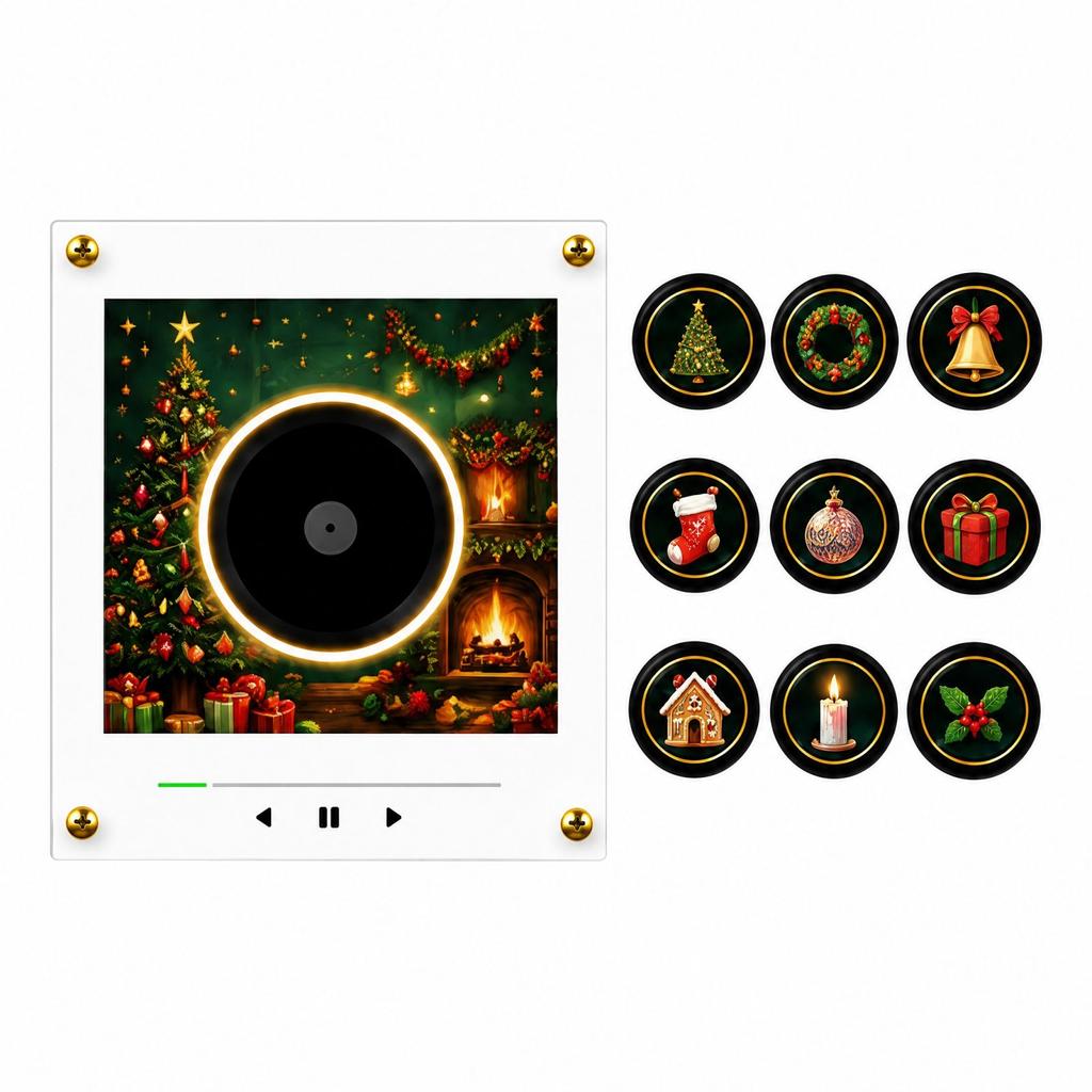 Музыкальная шкатулка-вращающийся диск Холодильник с ночным светом, активируемым движением