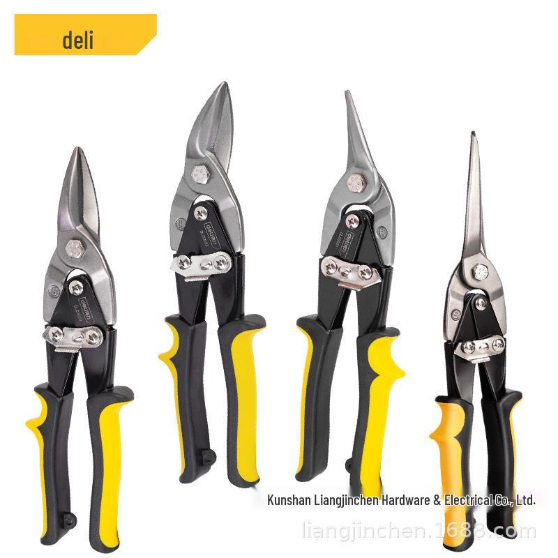 Авиационные ножницы Deli Tools 10 дюймов: Прямые, левые, правые листогибочные ножницы DL20030