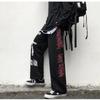 Gothic Pants Japanese Casual Sweatpants Graffiti Anime Punk Hippie Wide Leg Trouser Harajuku High Street Streetwear