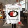 1PC Feyenoord Custom Name Patterned Flannel Blanket Suitable For All Seasons For Home Decor Warmth And Comfort Gifts Holiday Present