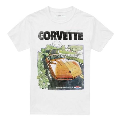 Chevrolet Unisex Adult Corvette Vintage Poster T-Shirt