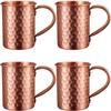 100% Медная Кружка для Moscow Mule 1/2/3/4 ШТ Прочные Медные Пивные Кружки Кофейная Кружка Молочный Стакан Чистая Медь Барная Кружка Посуда для Напитков