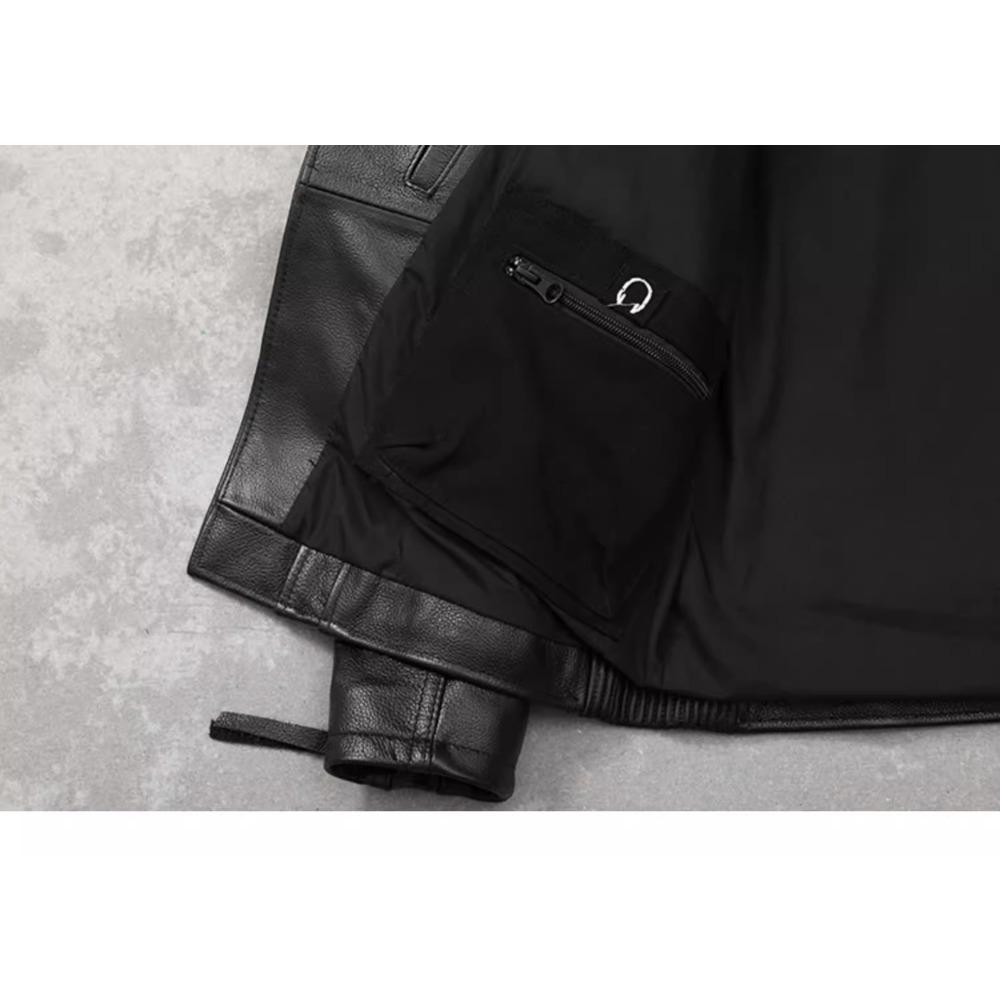 Китайский размер мотоциклетная куртка из натуральной воловьей кожи мужская тонкая куртка из телячьей кожи ретро куртка мужская байкерская одежда для езды на мотоцикле