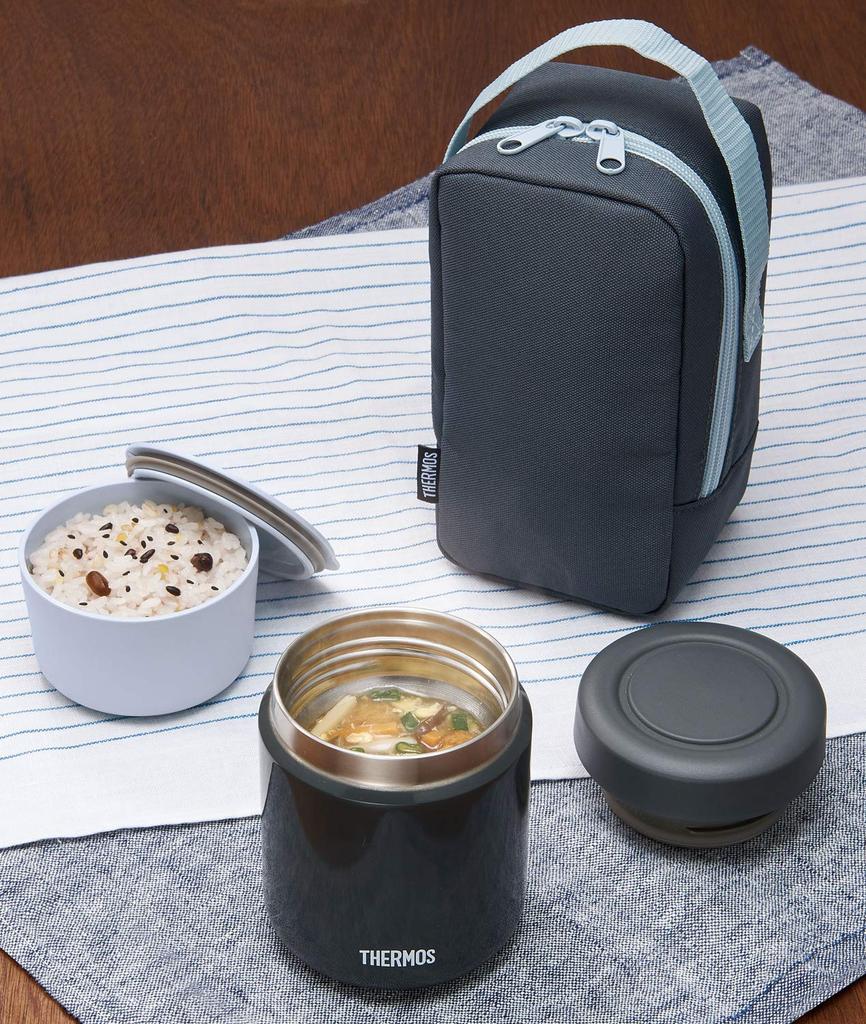 Термос с вакуумной изоляцией для супа и обеда 300 мл темно-серый DGY JBY-550