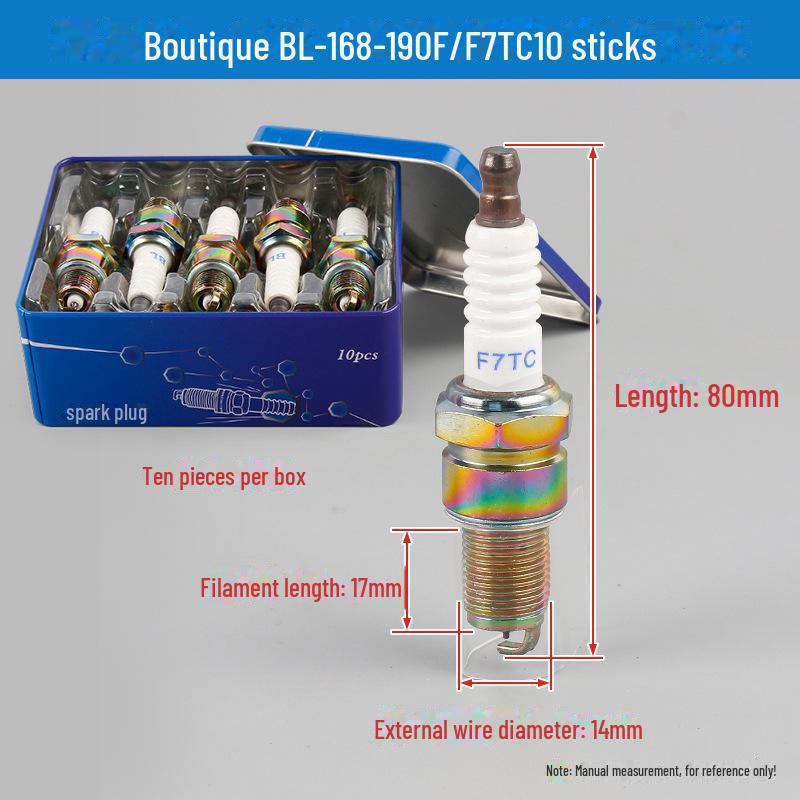 Свечи зажигания и форсунки 168F/190F для двигателей бензопил, генераторов и газонокосилок