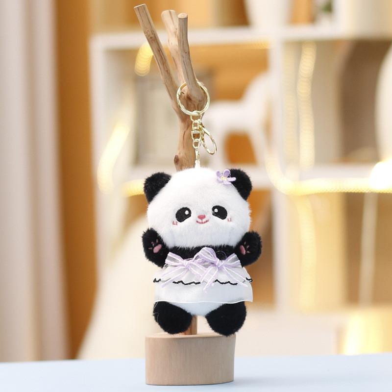 Плюшевая игрушка панда из мягкого короткого плюша для детей и коллекционеров