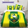 ADO Den Haag Pattern Bedding,Quilt Set Quilt Cover Pillowcase Home Birthday Gift(1 * duvet cover + 2 * pillowcase, without core)