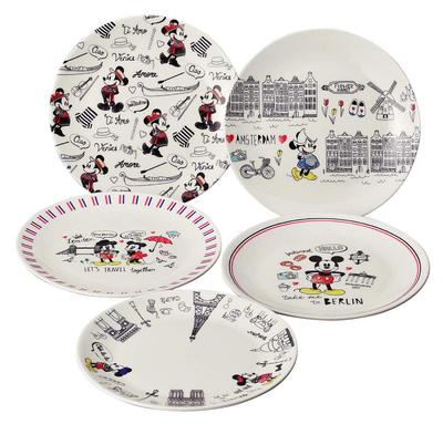 Maebata Disney Mickey Friends TRAVEL Набор из 5 тарелок для торта и LET'S (D-MF56 51910)