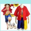 Завораживающий костюм Манки Д. Луффи из One Piece в Новом Мире для Хэллоуина и косплея
