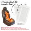 12V Car Carbon Fiber Heating Pad Set Three Speed Switch Two Seats Four Square Pieces 52.5x28cm Mini Winter Heating Seat Pad