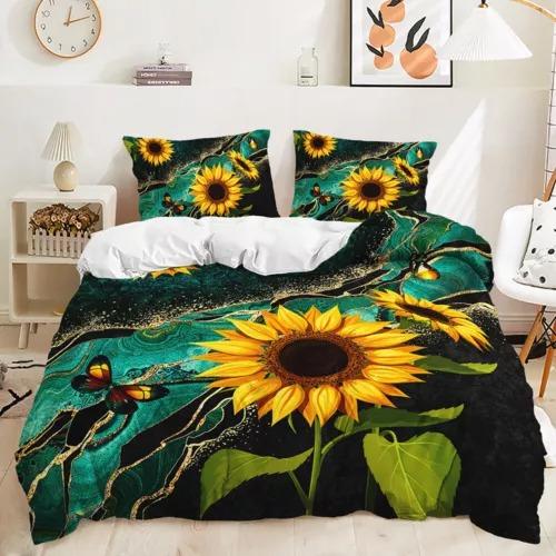 Comforter Oil Painting Flower Bed Decoration First Choice Gift Suitable For Children Boys Girls And Adults Soft Breathable