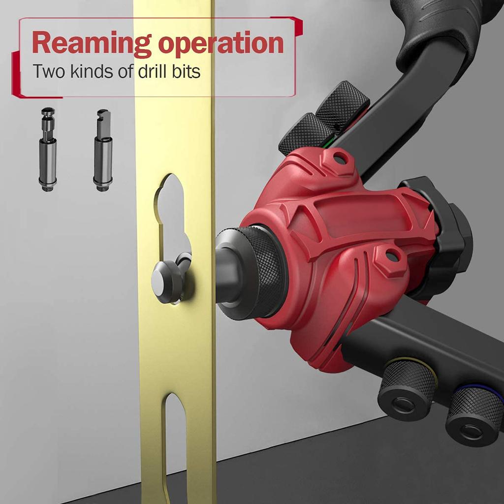 Rivet Nut Tool,3 In 1 Rivet Setter Kit,Rivet Nut Pliers Set with 6 Metric and SAE