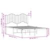 Metal Bed Frame with Headboard Black 120 x 190 cm