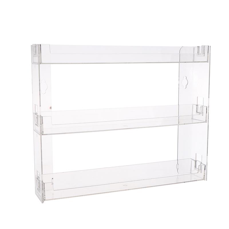 Универсальный 3-слойный прозрачный настенный держатель для лака для ногтей, держатель для косметики, органайзер для маникюрных инструментов