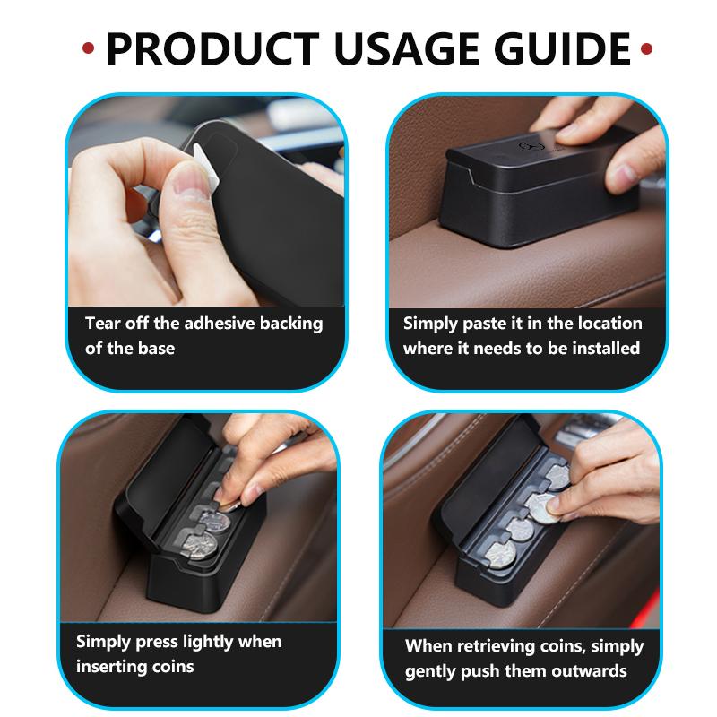 AABII1 For Benz Car Styling Coin Storage Box Plastic Coin Savings Box Organizer Accessories AMG Exclusive A C E R V Class CLA CLS C180