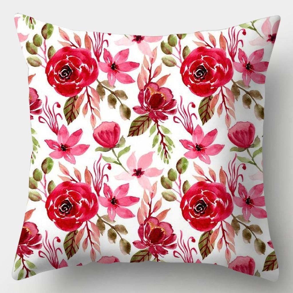 Наволочка Fresh Style 45 см X 45 см, квадратная наволочка для дивана, чехол для подушки с красивыми цветами