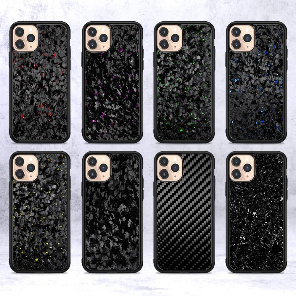 Чехол для телефона Forged Carbon Fundas для IPhone 17 Pro 16 Plus 16 Pro Max 15 14 13 12 11 Задняя крышка из ПК+ТПУ