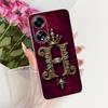 Прозрачный Чехол Для Oppo PHS110 Для Oppo A1 5G Чехол Роскошная Корона Буквы A-Z 2D Плоский Узор Мягкий Чехол Для Телефона