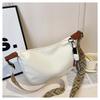 Spacious Nylon Canvas Bag Women Fall Winter New Trend Fashion Versatile Solid Color Crossbody Bag Crescent Moon Bag