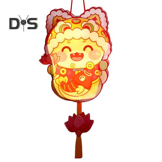 Китайский набор для изготовления фонариков своими руками, новогодний ручной фонарь на батарейках, простая сборка, мультяшный фонарь в виде змеи для весеннего фестиваля