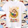 2026 Summer Comic Form Crayon Shinchan Image Cotton Printed Oversize Casual Tshirt Adult Children Parentchild Top y2k