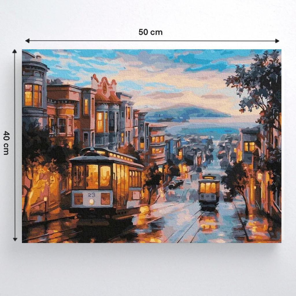 Malowanie Po Numerach Z Ramą Obrazy Do Malowania - San Francisco 50X40 Cm