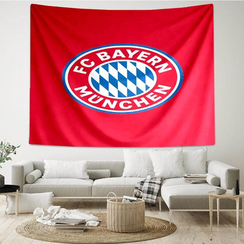 Bayern Munich Print Tapestry, Backdrop, Easy Setup, Ideal for Bedroom, Office & Living Room, with Aesthetic Wall Hanging Decor.