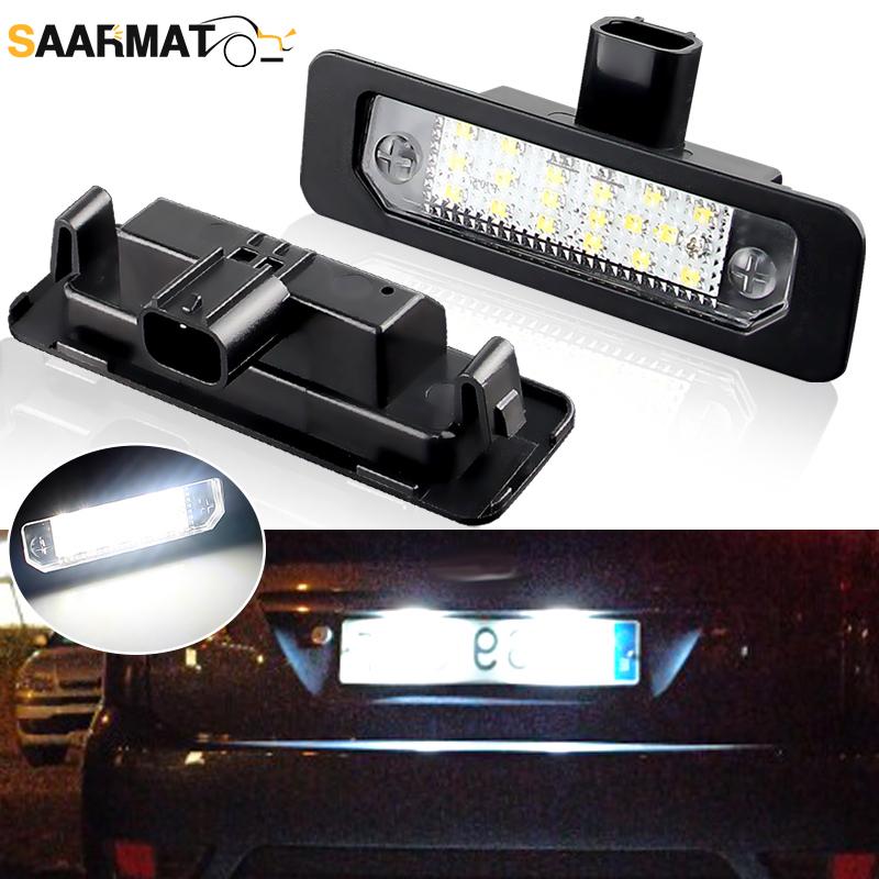 2 шт. Светодиодная лампа номерного знака Canbus для Ford Mustang 2010-2014 Focus Fusion Flex Taurus Lincoln MKS MKT MKX Mercury milan