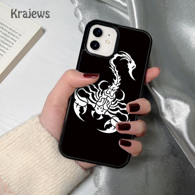 Krajews Animal Scorpio soft Phone Case Cover For iPhone 17 Air 16 15 14 plus 11 12 13 pro max coque Shell Fundas