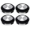 Крышка центра ступицы колеса Calm Wish Алюминиевая Стальная Наклейка Work Обод Ступица 64мм Универсальная Черная и Серебристая Комплект из 4 штук