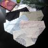 Romantic French Lace Underwear Wave Sexy Seamless Panties for Women Comfortable Skin-friendly Breathable Low Waist Ladies Briefs Lingerie Knickers