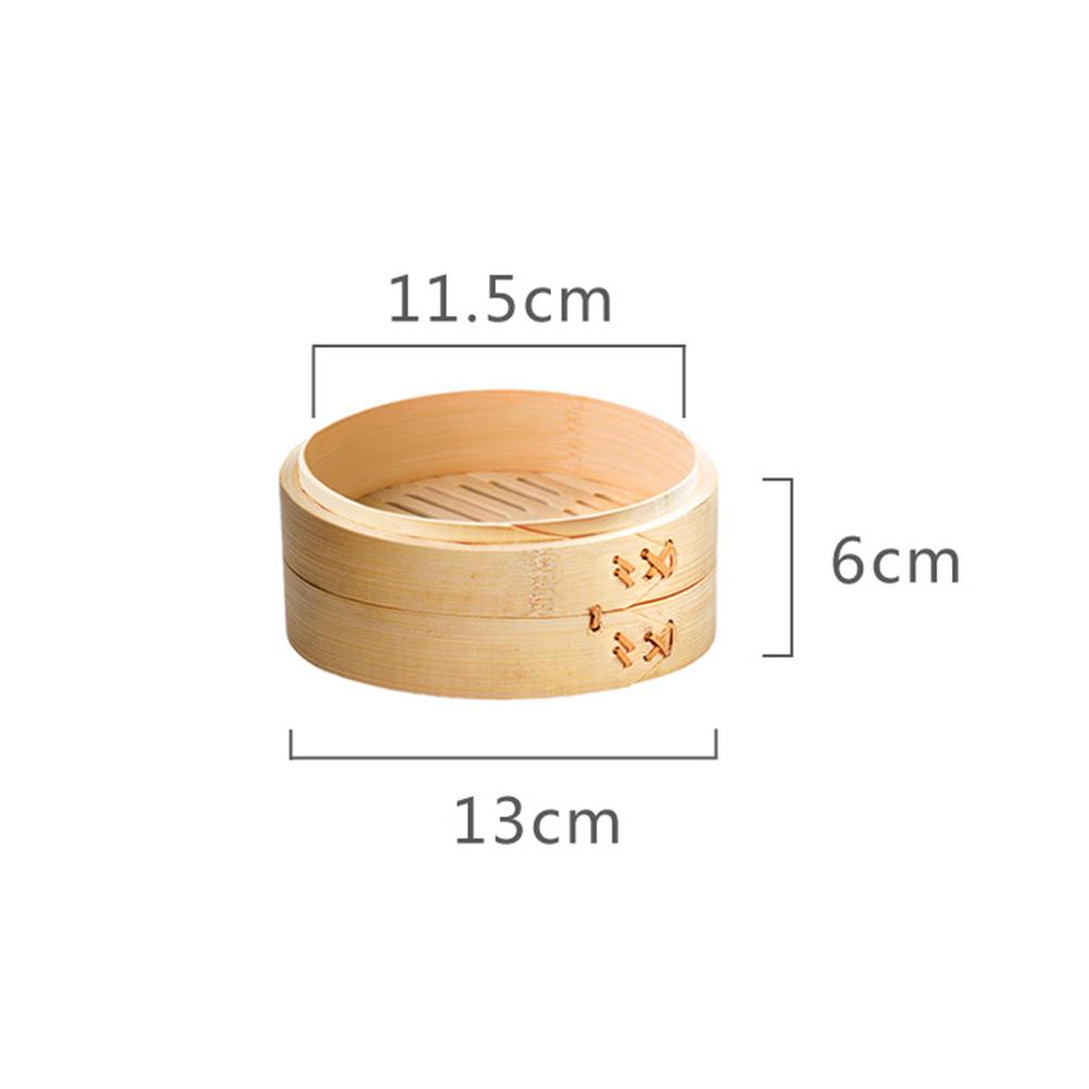 2 шт. 9 см Круглая Мини Бамбуковая Пароварка для Дим Самов, Пельменей, Булочек, Пароварка для Еды, Кухонный Инструмент, Контейнер-Корзина для Приготовления на Пару