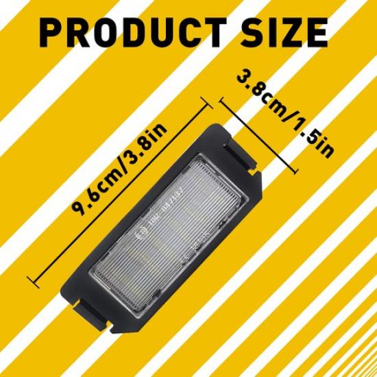 For 10-19 Kia Soul / Veloster 2D Genesis White License SMD LED Plate Lights Pair