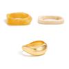 Ingemark 3 Styles Hip Hop Irregular Stacking Resin Thick Bangles for Women New Trend Charm Wide Arm Bracelet Couple Jewelry Gift