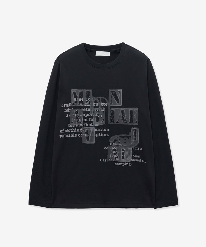 MINAV Corporate Letter Card T-Shirt [Black]