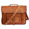 Коричневая винтажная сумка-портфель из натуральной кожи из натуральной кожи Портфель для ноутбука