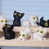 Хэллоуин Настольные украшения Мини смола Кошка Милый котенок Микроландшафтные поделки Садовое украшение для вечеринки