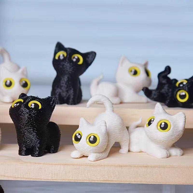 Хэллоуин Настольные украшения Мини смола Кошка Милый котенок Микроландшафтные поделки Садовое украшение для вечеринки