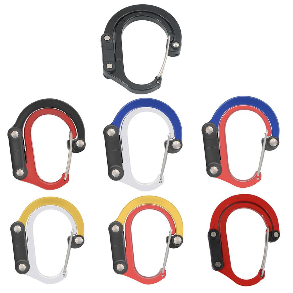 Lightweight Carabiner Clip and Hook Backpack Hanger Outdoor Survival Climbing Carabiner Rotating Hook Easy To Use