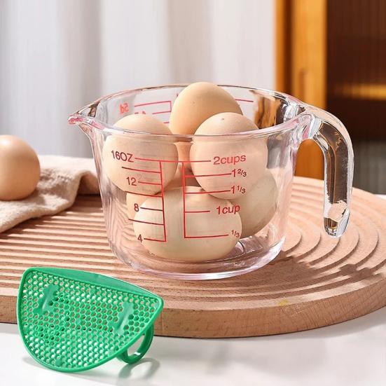 Стеклянный мерный стакан 500/1000 мл, термостойкий мерный кувшин с носиком и маркировкой, кухонные измерительные инструменты