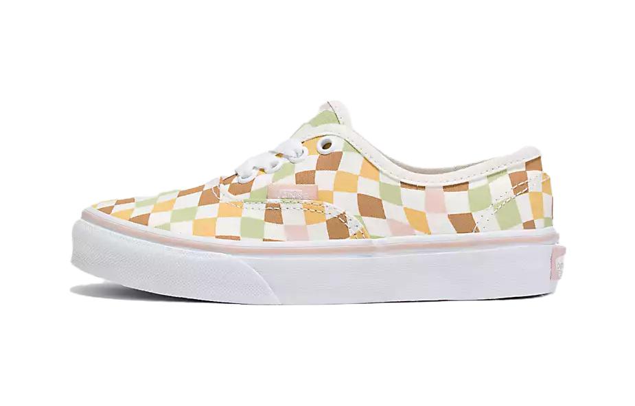 Vans Wavy Check Cushioning, Wear Resistant Low top Kids' Skateboarding Shoes Multicolor Children Aged 3 7 Years Old VN0A3UIV6GL
