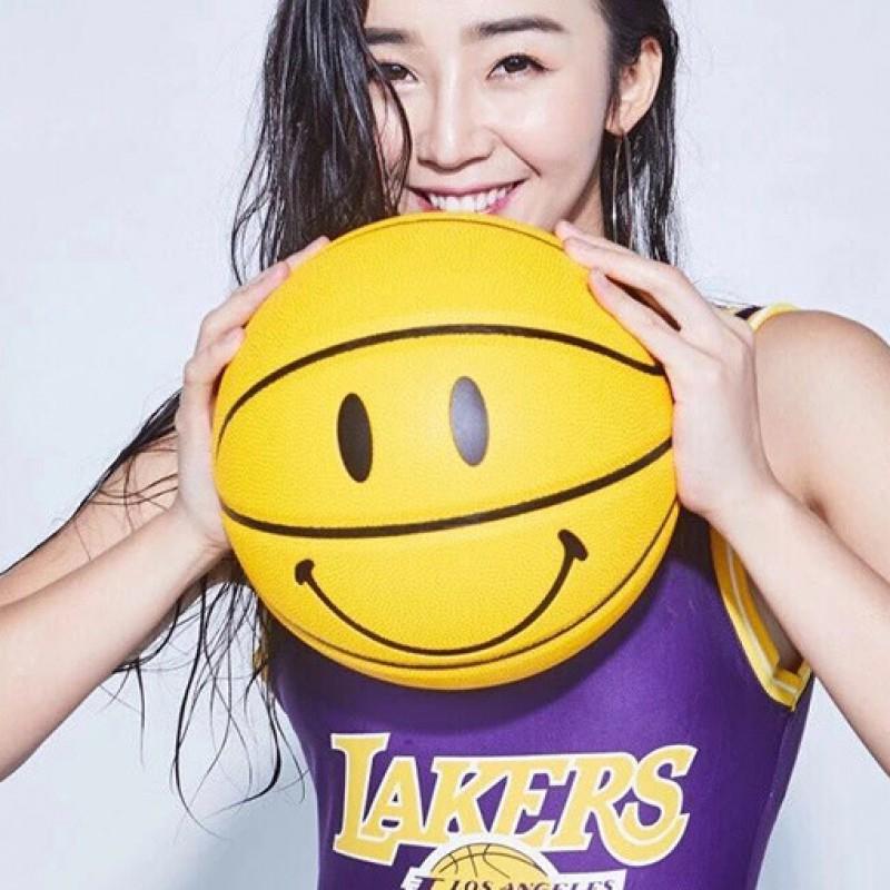 Yellow Smile Face Basketball Limited Edition PU Leather Feel Size 7 6 5 4 Kids Youth Adults Indoor Outdoor